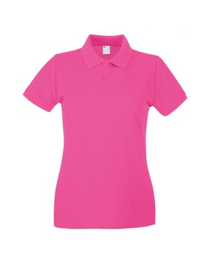 Fruit of the Loom Dames/Dames Lady Fit Poloshirt met korte mouwen (Heet Roze)