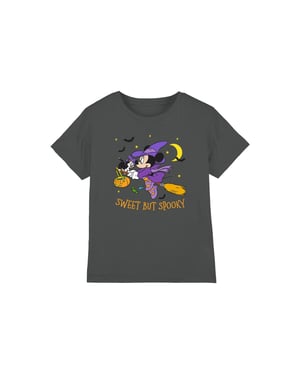 Disney Kinderen/Kinderen Spookachtig Heks Minnie Mouse T-Shirt (Houtskool)