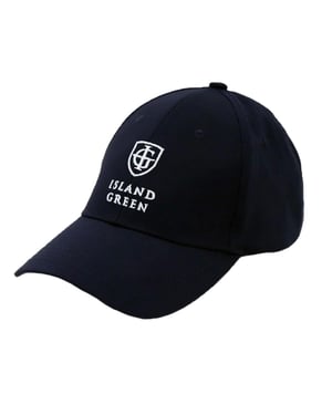Island Green Heren Logo Gebogen Piek Golfpet (Marine)