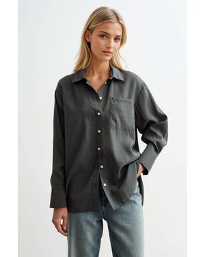Relaxed Cupro Pocket Shirt