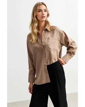 Relaxed Cupro Pocket Shirt
