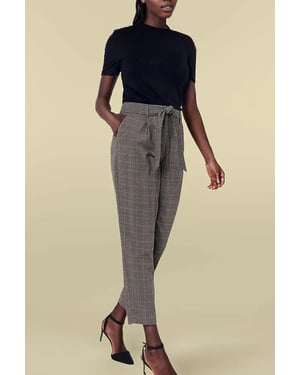 Check Capri Taper Trousers