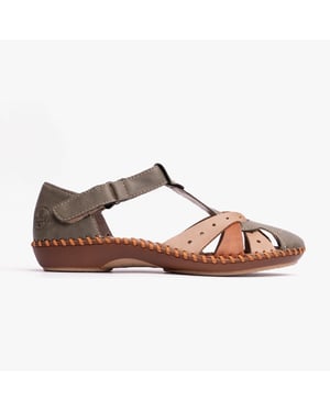 Rieker M1655-54 Womens Sandals Green