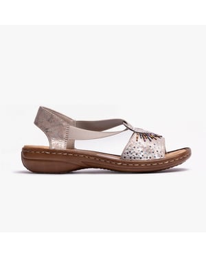 Rieker 60880-90 Womens Sandals Metallic