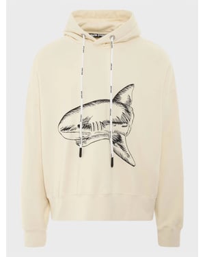 Palm Angels Split Shark Hoodie Butter/Black