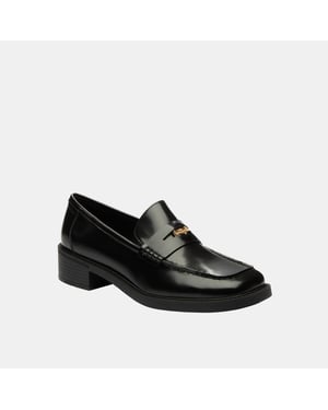 Square Toe Leather Loafer