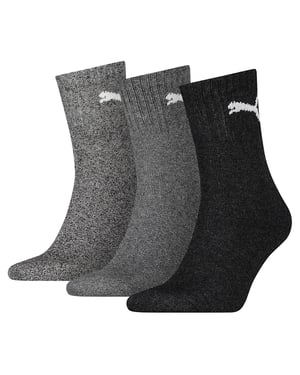 Puma Unisex Volwassen Bemanningsleden Sokken (Pakket van 3) (Grijs)