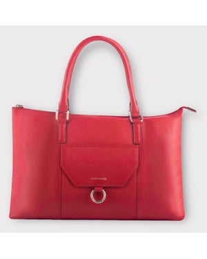 Dariah Red Leather Shoulder Bag 