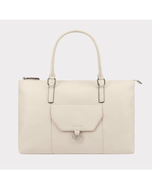 Dariah Beige Leather Shoulder Bag 