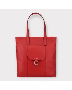 Edyln Red Leather Shoulder Bag 