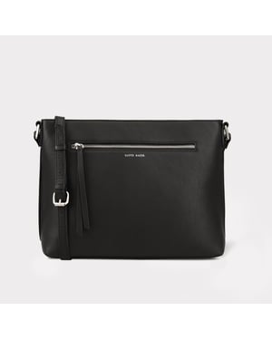 Laysa Black Leather Cross Body Bag