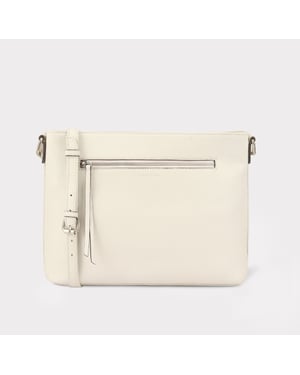 Laysa Beige Leather Cross Body Bag
