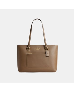 Station Tote in Crossgrain Leather