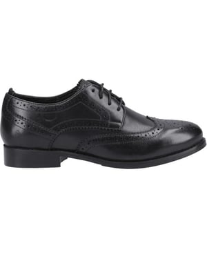 Hush Puppies Womens/Ladies Natalia Leather Brogues (Black/Black)