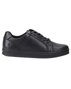 Hush Puppies Heren Madden Leren Sneakers (Zwart)