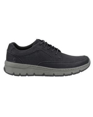 Hush Puppies Heren Nelson Leren Veterschoenen (Zwart)