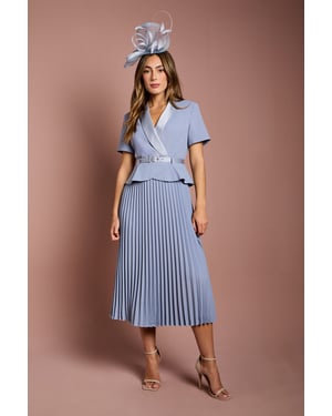 2 in 1 Dress With Pleated Skirt
