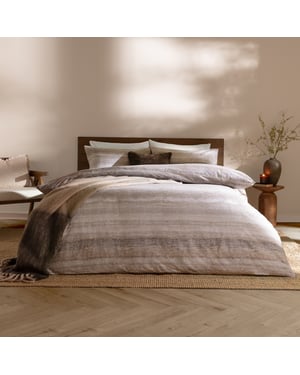 Yard Swift Brushed Cotton Duvet Cover Set, Natural