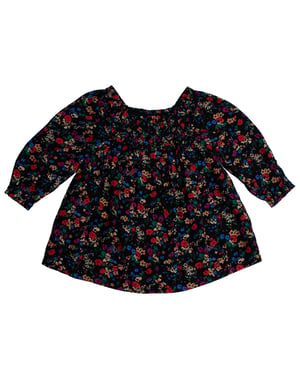 Gebloemde jurk met rimpels 486307 voor babymeisjes