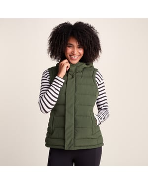 Wyness Womens Padded Gilet Dark Green