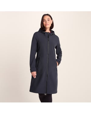 Enya Womens Softshell Long Jacket Dark Indigo