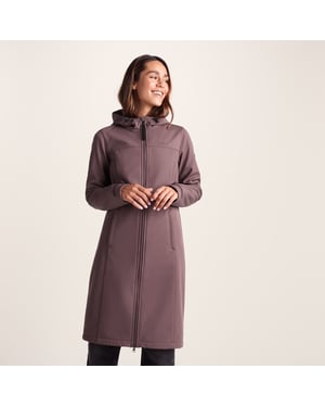 Marina Womens Extra Long Softshell Jacket Dark Mauve