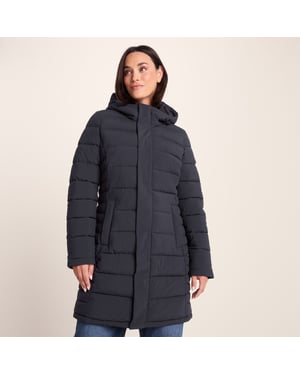 Kirkham Womens Padded Long Jacket Dark Indigo