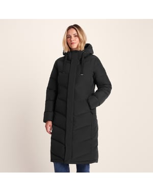 Raleigh Luxe Long Womens Down Jacket Black
