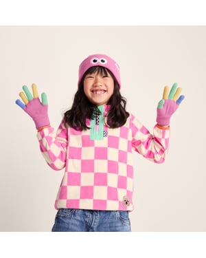 Adal Kids Shaun the Sheep Knit Gloves Piglet Pink