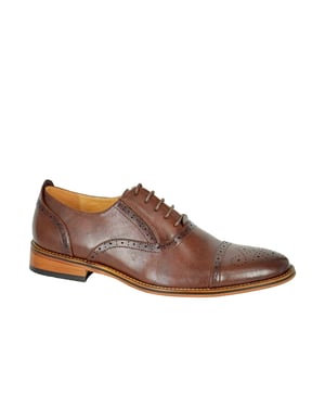 Goor Capped Oxford Mens Brogue Shoes