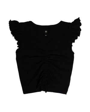 T-shirt met korte mouwen en ruches 665918 voor meisjes