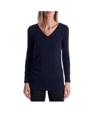 Modern maternity t-shirt with V-neck and long sleeves 719653 women