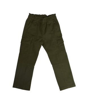 Girls' Cargo Pants with Elastic Waist 741056