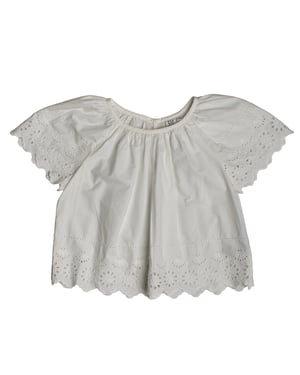 Blouse met korte mouwen en borduursel 813299 voor meisjes