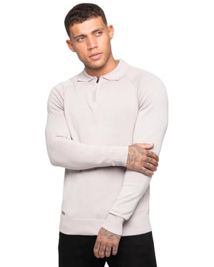 Enzo Milano | Mens Half Zip Polo Jumper