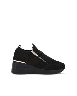 Carvela High Rise Zip Knit Sneakers