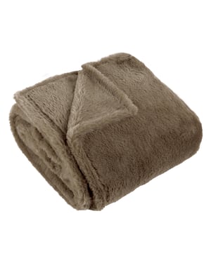 Furn Kallu Double-Sided Faux-Fur, 130 cm x 180 cm, Brown
