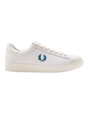 Fred Perry Blue Laurel Wreath Logo White Sneaker