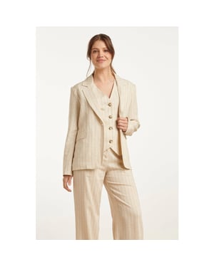 Smashed Lemon 25126 pinstriped linen blazer |