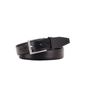 Michaelis Black leather belt