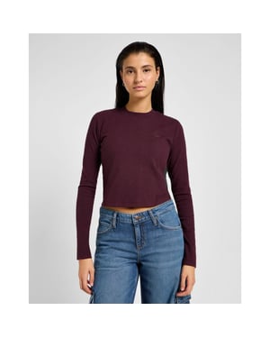 Lee Ls cropped rib tee beet
