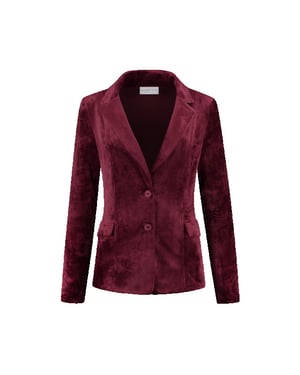 Helena Hart 7425uni blazer velour midi uni wine