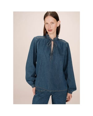 Grace & Mila Salsa blouse strik denim