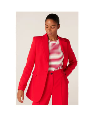 Jansen Amsterdam Wq238 woven blazer cannes red