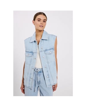 Norr Larisa denim waist coat -