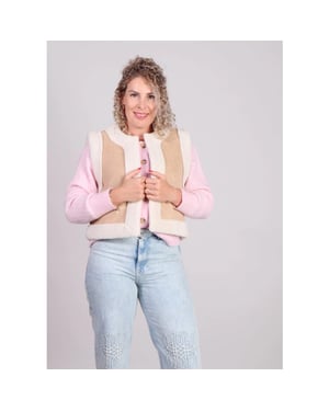 Grace & Mila Suede imitatieschaap gilet noe