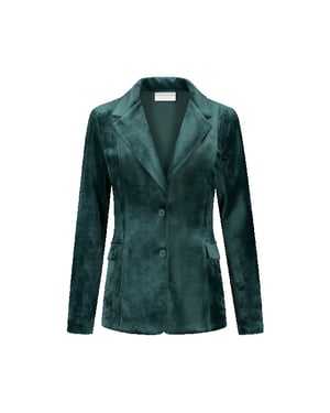 Helena Hart 7425uni blazer velour midi uni green