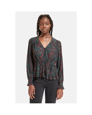 Scotch & Soda 175357 v-neck peplum top