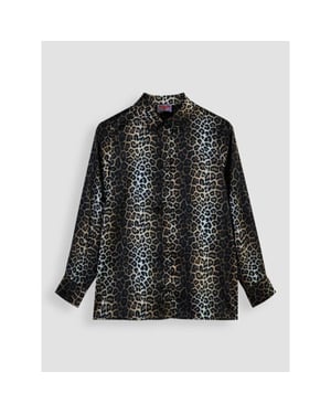The Lola Club Alix panther blouse -