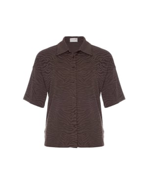 The Lola Club Indy blouse zebra brown -